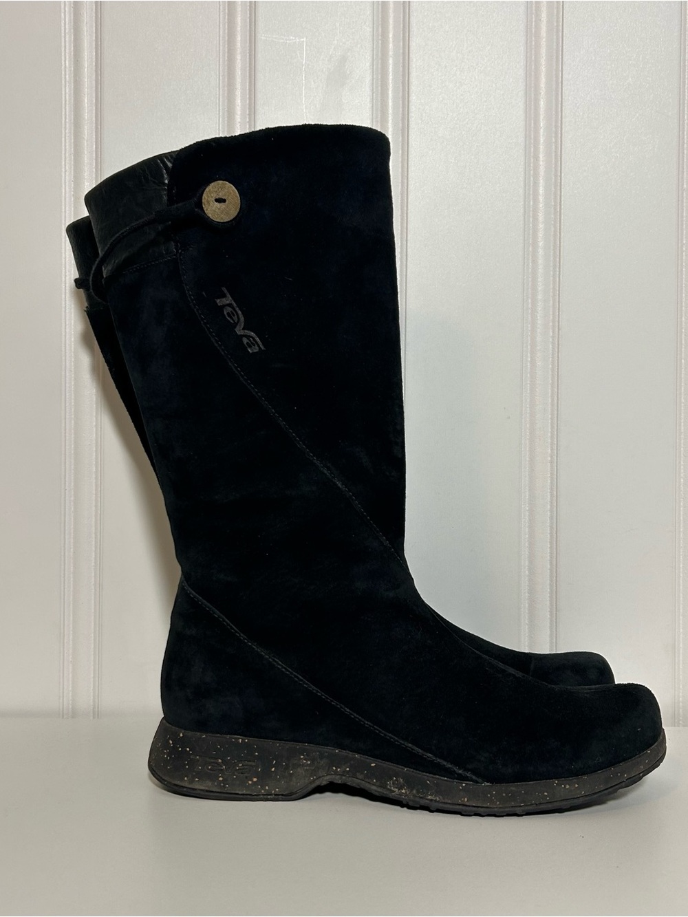TEVA montecito Black Suede Tall Winter Boot
